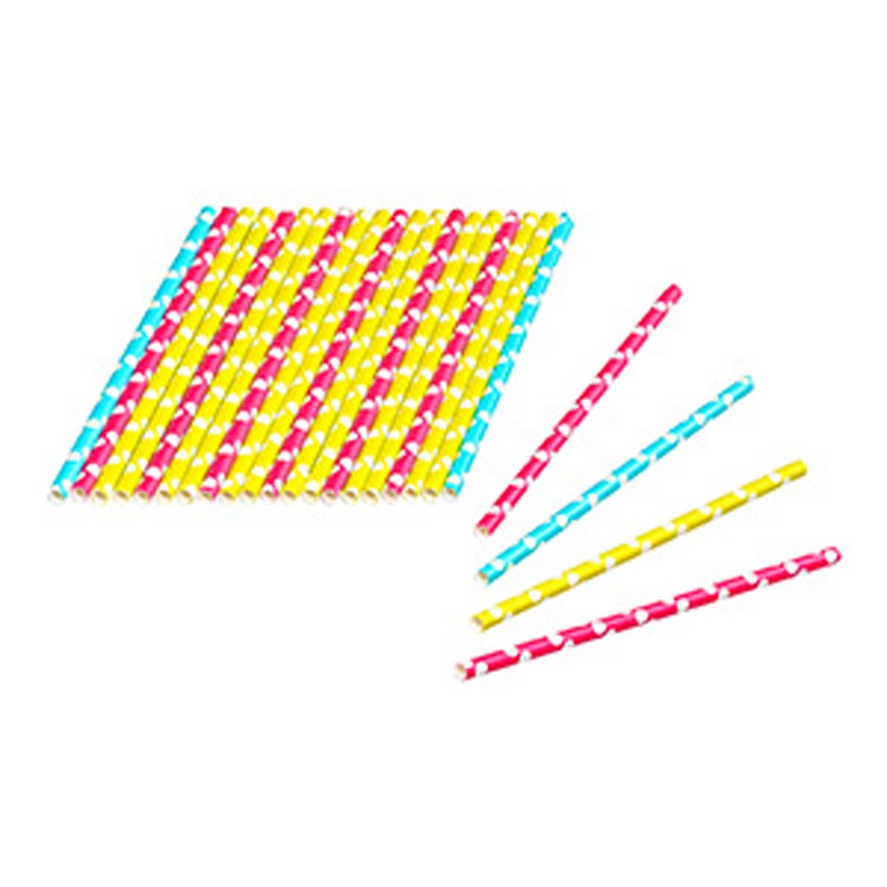 Tala 24 Dotty coloured Paper Straws