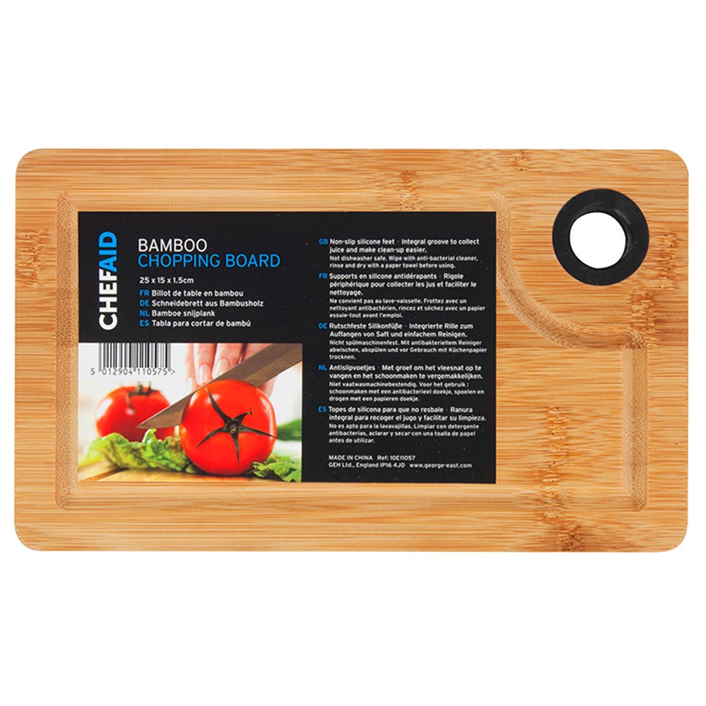 Chef Aid Bamboo Chopping Board 25x15x1.5cm