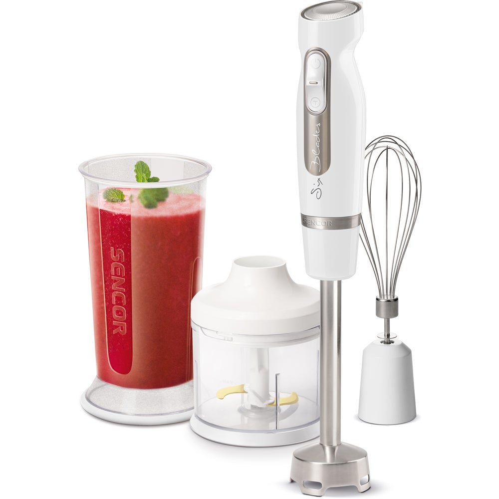 SENCOR Stavmixer med tillbehör Vit 1000W