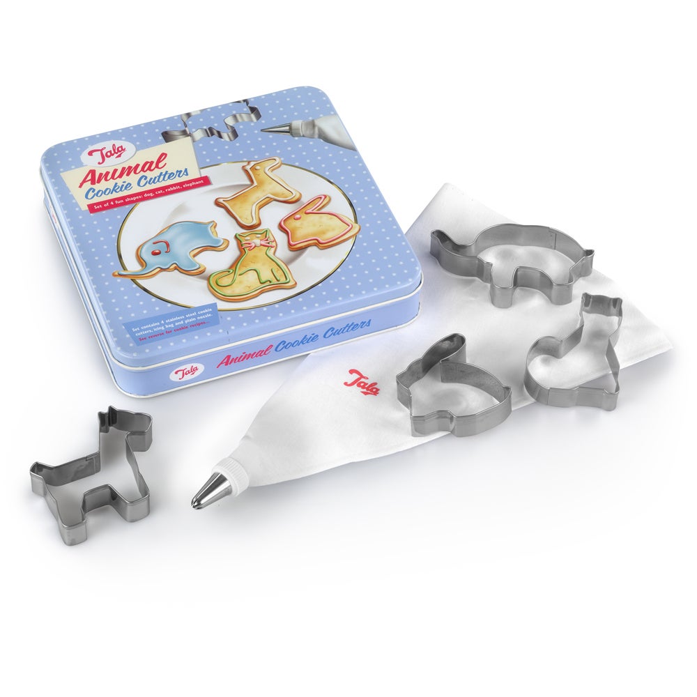 Animal cookie cutters in Tin
