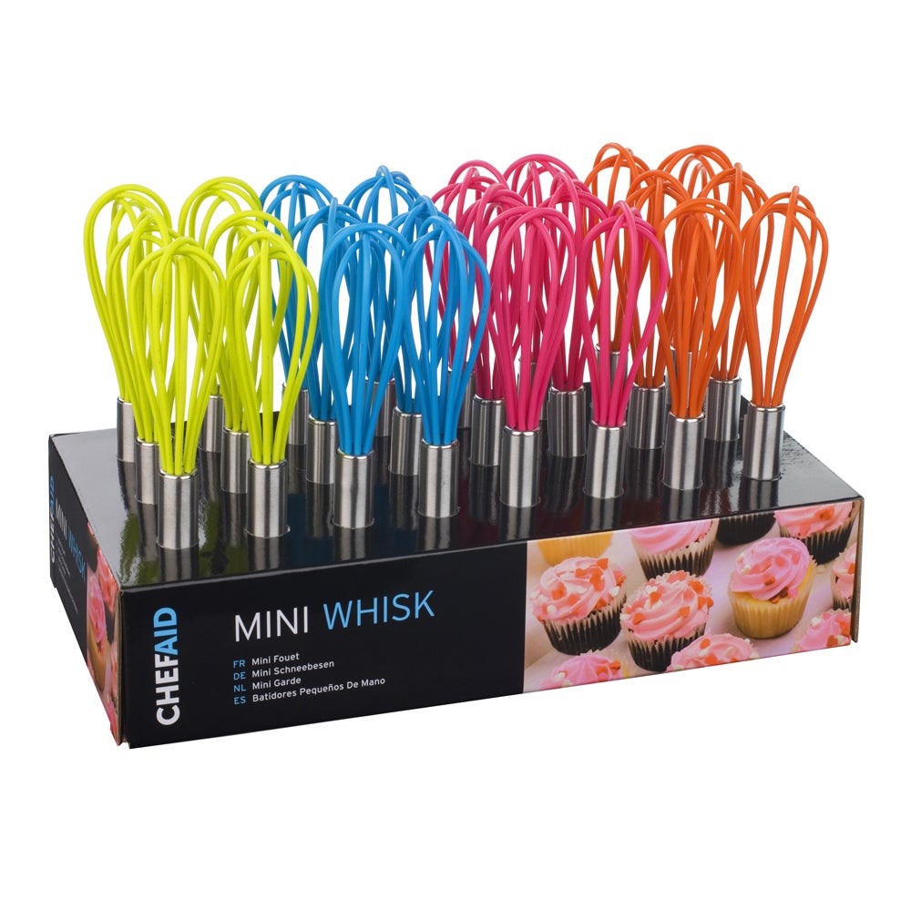 S/S Mini Whisk Col. Displ. 24pcs