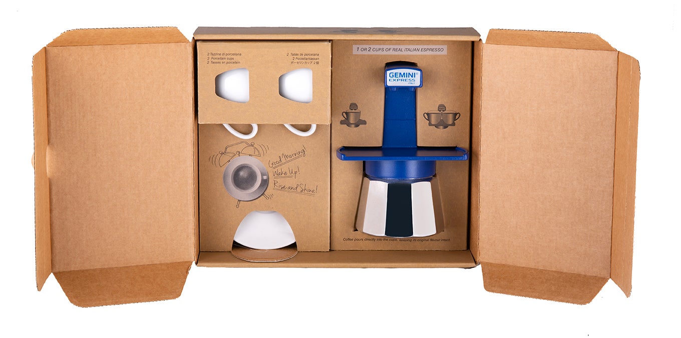 Gemini express Indu. BLUE w/ 2 .cups and saucers