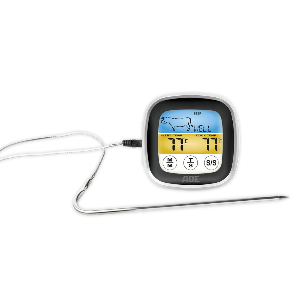 Digital BBQ-Thermometer black-silver